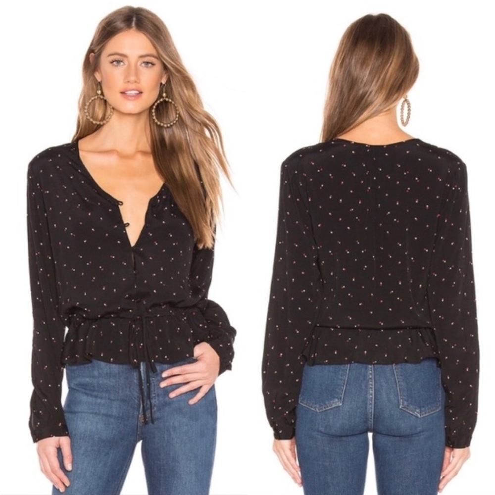 Rails Beaux Ruffle Waist Blouse Women's Blouse size XS long sleeve gently used